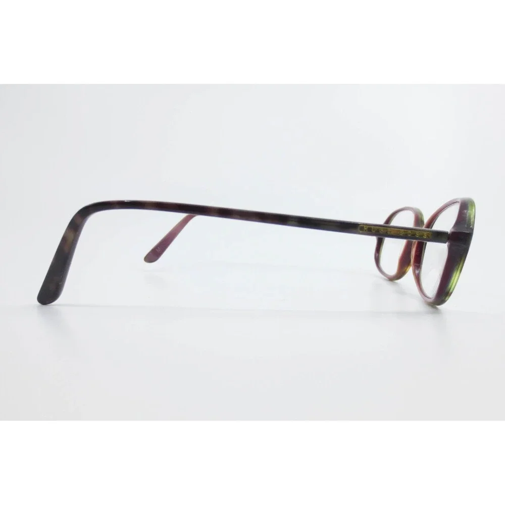 Hugo Boss HB11527 Oval Eyeglasses Burgundy Purple Green Made in Italy 50-16-135